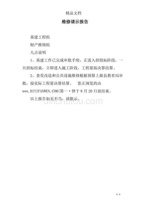 水渠维修请示报告实施建议