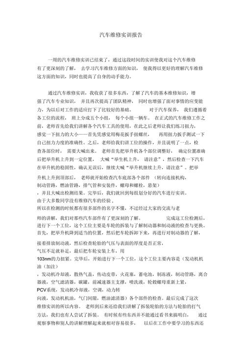 维修项目实验报告解读：技术创新推动行业进步